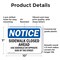 Signmission Sidewalk Closed Ahead Use Sidewalk On Opposite OSHA Notice Sign, Plastic, 10in W x 7in L, 2PK OS-2PACK-NS-P-710-L-18323 - alternate 8